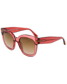 Tom Ford | Womens | FT0613 52mm Sunglasses | Pink Translucent | Smoke Polarized Lens
