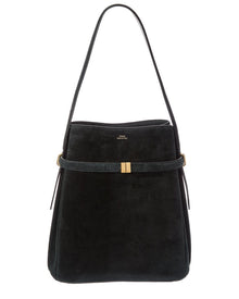TOTEME | Womens | Belted Suede Bucket Bag | Black