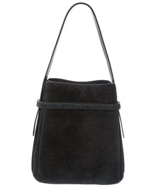 TOTEME | Womens | Belted Suede Bucket Bag | Black