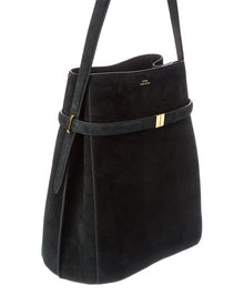 TOTEME | Womens | Belted Suede Bucket Bag | Black