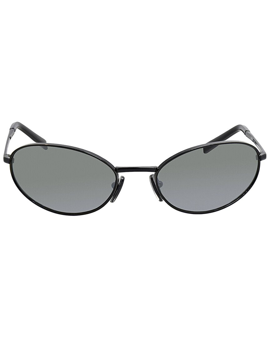 Prada | Womens | 0PR A59S 59mm Sunglasses | Black | Grey/Silver Mirrored Lens