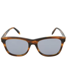 Alexander McQueen | Unisex | AM0158S 54mm Sunglasses | Yellow/Blue | Blue Lens