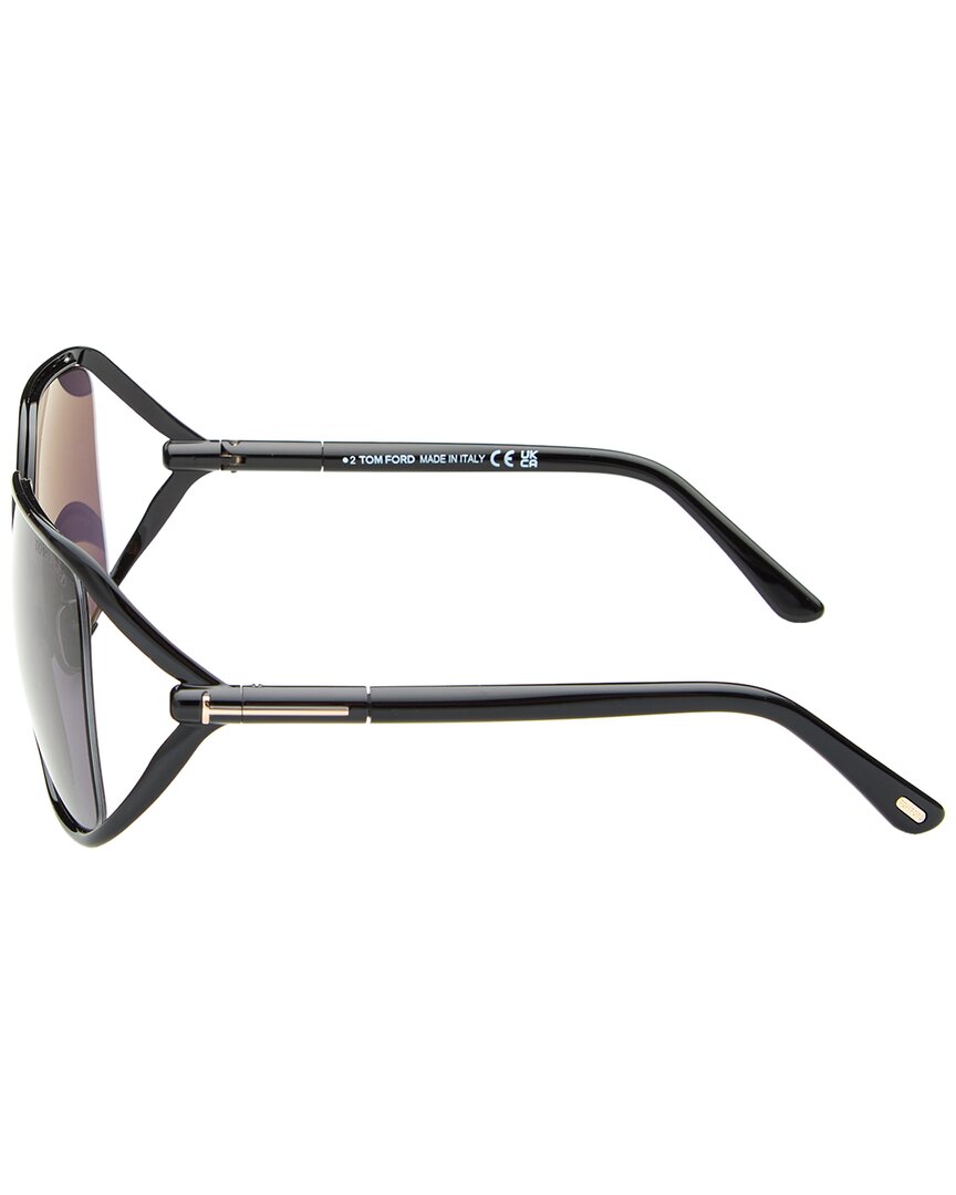 Tom Ford | Womens | Marta 60mm Sunglasses | Shiny Black | Smoke Lens
