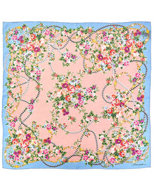 Dolce & Gabbana | Womens | Silk Scarf | Pink Multi