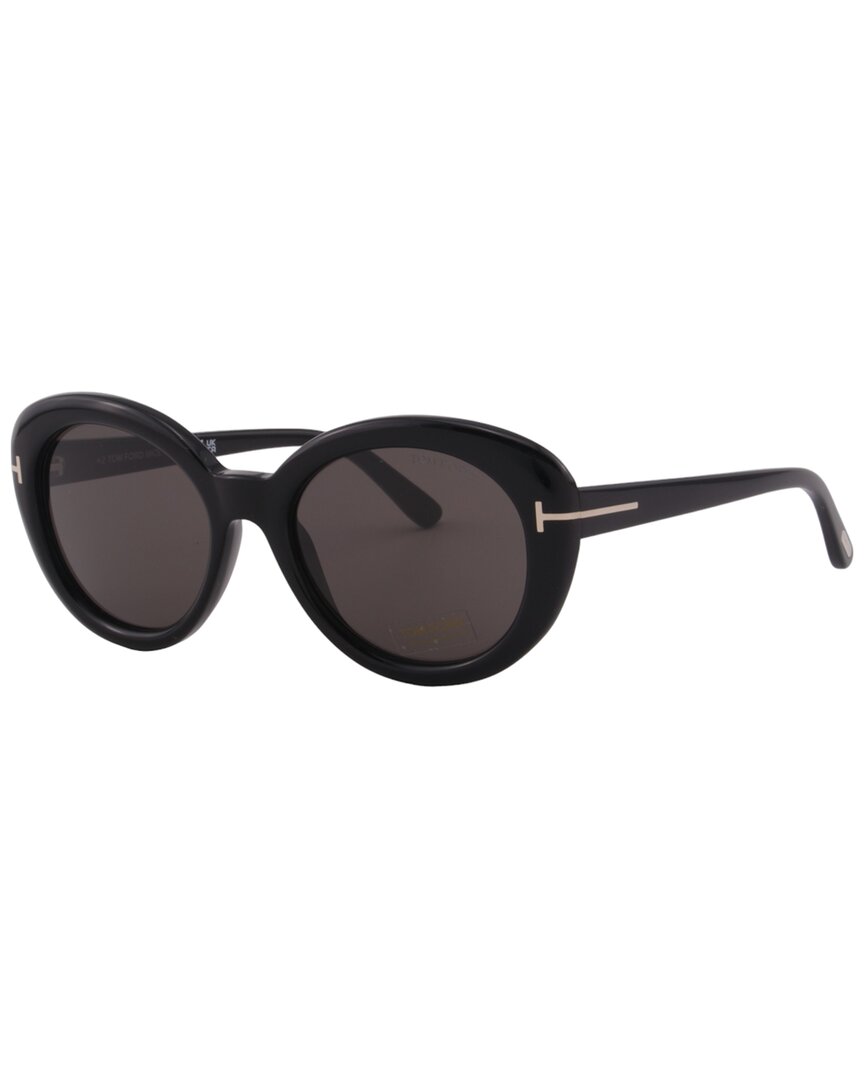 Tom Ford | Womens | Lily 55mm Sunglasses | Black | Smoke Lens