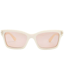 Tom Ford | Womens | FT1085 54mm Sunglasses - I | Ivory | Violet Lens