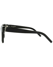 Saint Laurent | Womens | 52mm Sunglasses | Shiny Black | Black Tinted Lens