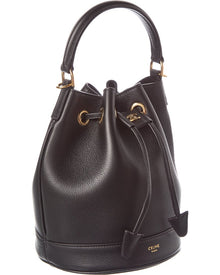 CELINE | Womens | Teen Clara Leather Bucket Bag | Black