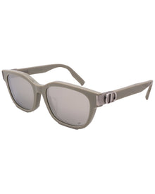 Dior | Mens | CD ICON S1F 56mm Sunglasses | Shiny Beige | Grey Mirrored Lens
