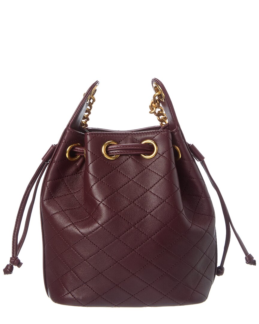 Saint Laurent | Womens | Joe Mini Quilted Leather Bucket Bag | Red