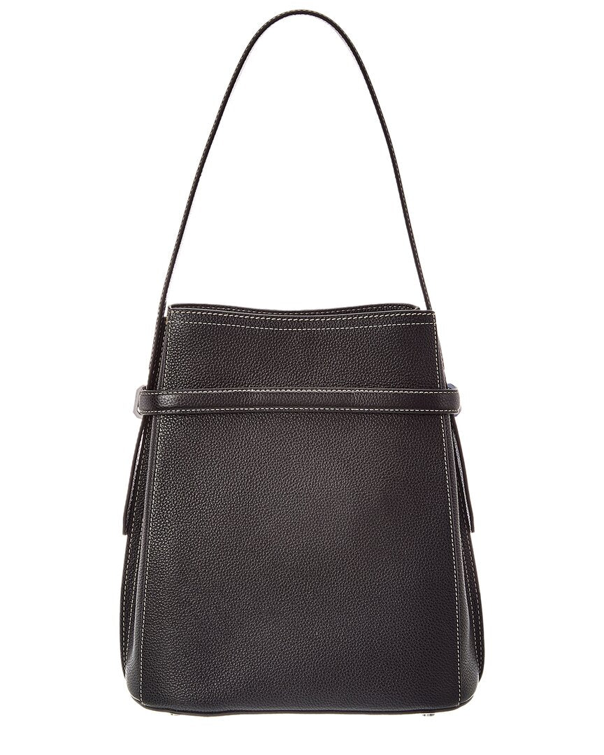 TOTEME | Womens | Belted Leather Bucket Bag | Black