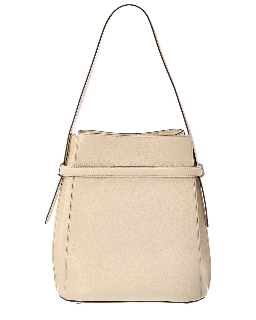 TOTEME | Womens | Belted Leather Bucket Bag | Beige