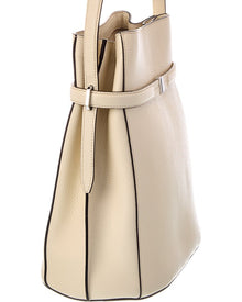 TOTEME | Womens | Belted Leather Bucket Bag | Beige