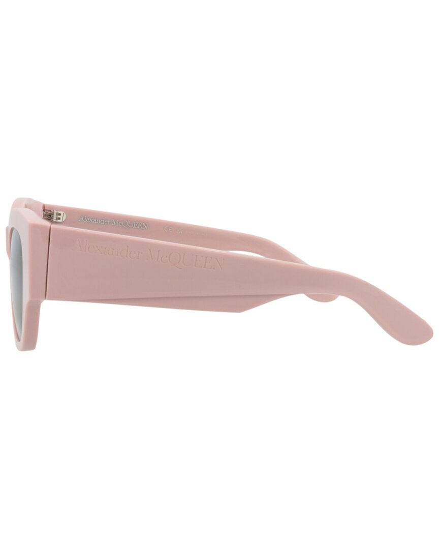 Alexander McQueen | Womens | AM0420S 50mm Sunglasses | Shiny Pink | Grey Tinted Lens