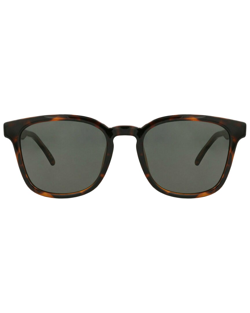 Saint Laurent | Unisex | 54mm Sunglasses | Shiny Dark Havana | Grey Tinted Lens
