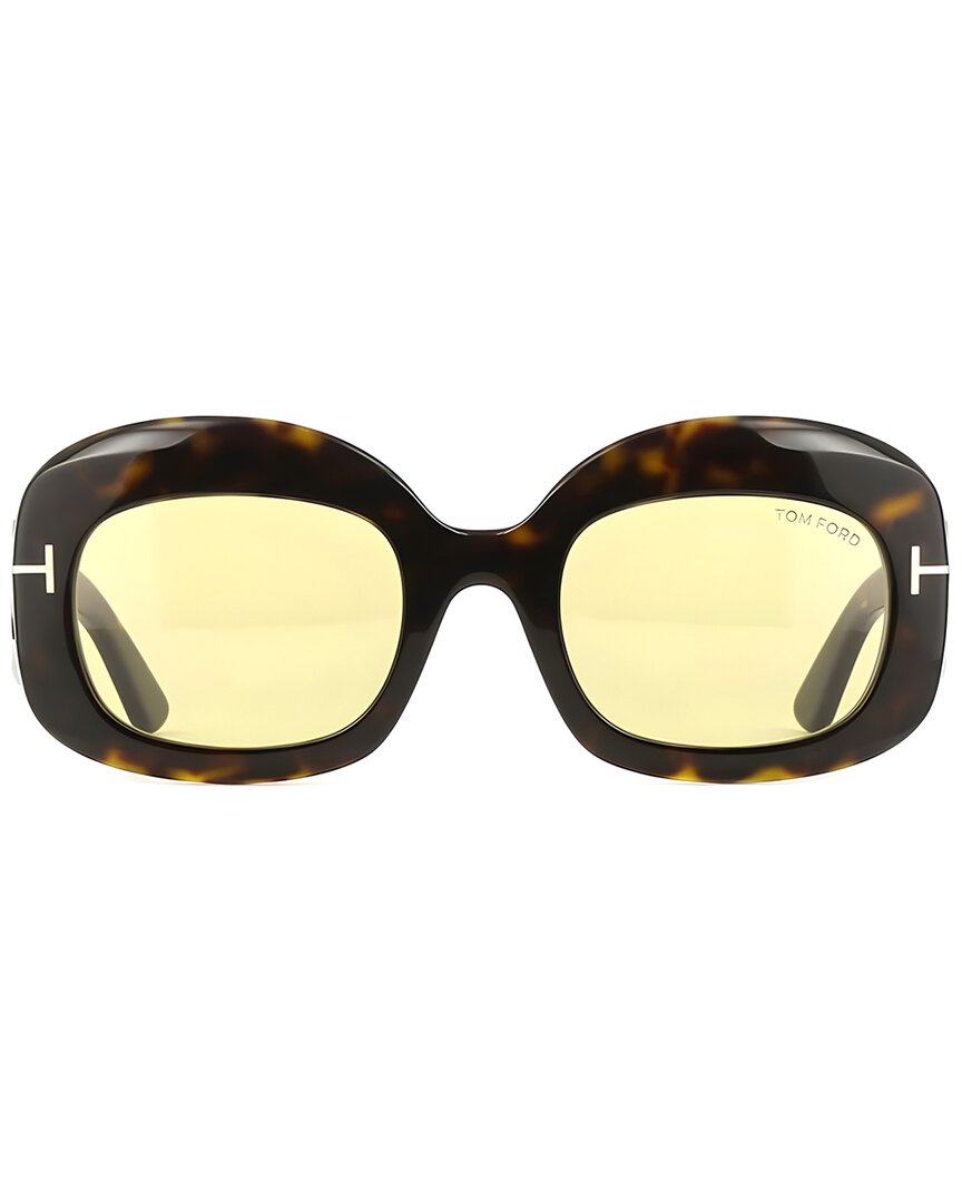 Tom Ford | Womens | FT1219 53mm Sunglasses | Dark Havana | Brown Lens