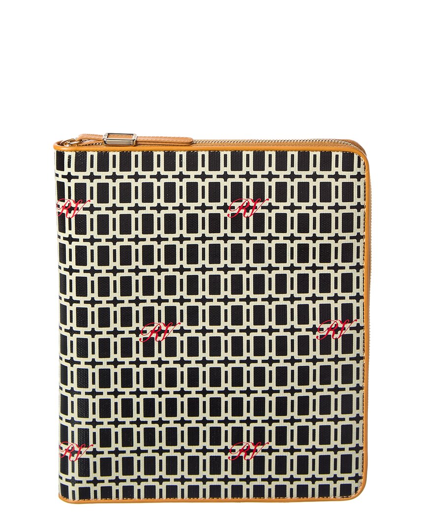 Roger Vivier | Womens | Coated Canvas & Leather iPad Case | Brown