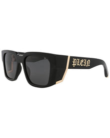 Philipp Plein | Mens | 54mm Sunglasses | Shiny Black | Smoke Tinted Lens