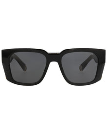 Philipp Plein | Mens | 54mm Sunglasses | Shiny Black | Smoke Tinted Lens