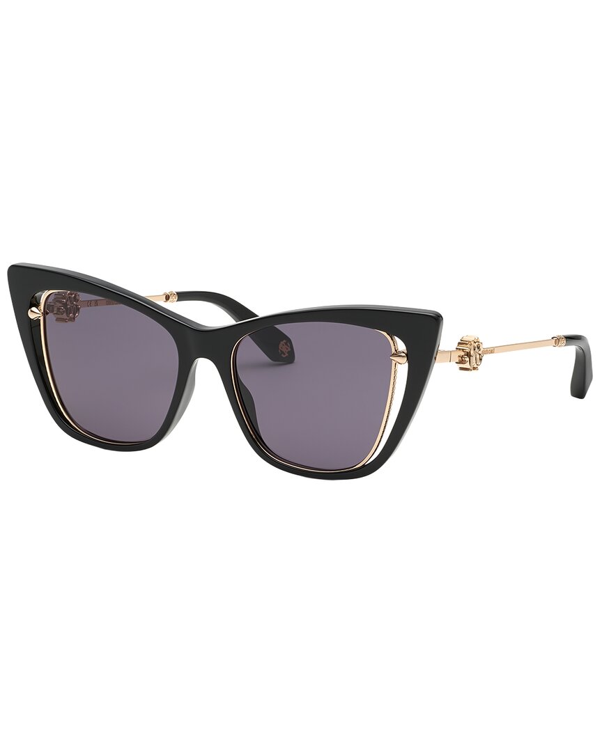 Roberto Cavalli | Unisex | 53mm Sunglasses | Shiny Black | Smoke Lens