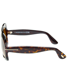 Tom Ford | Womens | Ren 60mm Sunglasses | Dark Havana | Brown Gradient Lens
