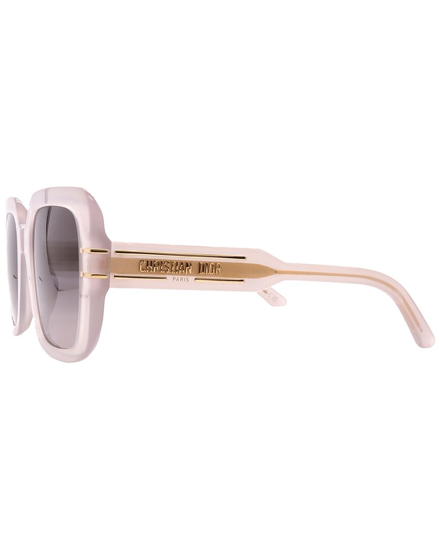 Dior | Womens | Diorsigniture S11 54mm Sunglasses | Shiny Beige | Grey Gradient Lens