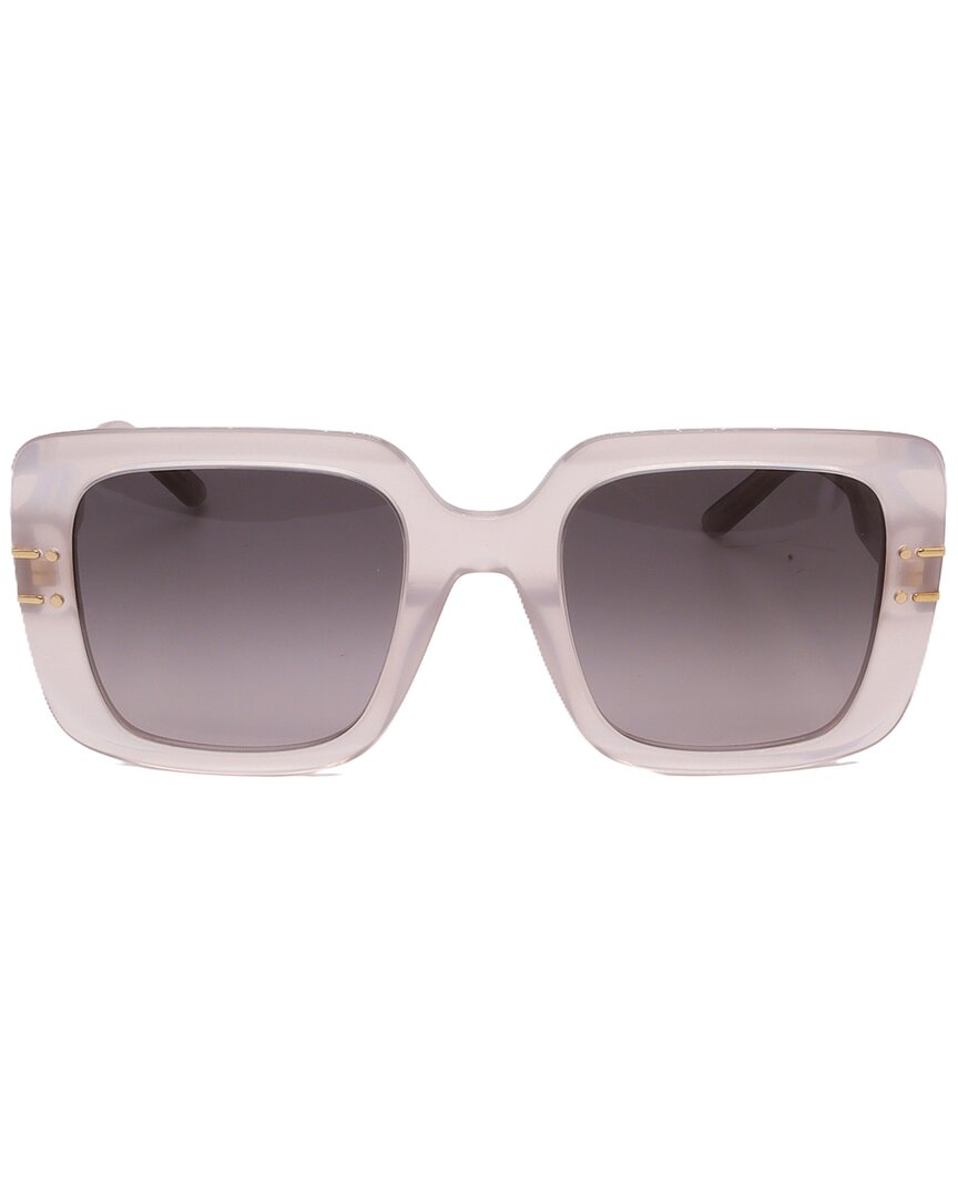 Dior | Womens | Diorsigniture S11 54mm Sunglasses | Shiny Beige | Grey Gradient Lens