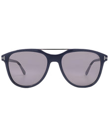 Tom Ford | Mens | FT1098 54mm Sunglasses | Shiny Blue | Smoke Mirrored Lens