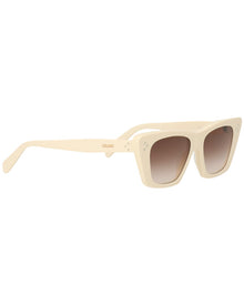 CELINE | Womens | Cl40187I5125F 51mm Polarized Sunglasses | Ivory | Brown Gradient Polarized Lens
