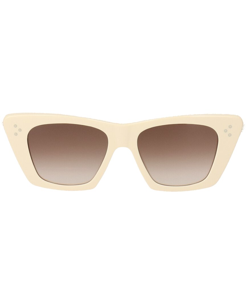 CELINE | Womens | Cl40187I5125F 51mm Polarized Sunglasses | Ivory | Brown Gradient Polarized Lens