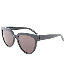 Saint Laurent | Womens | SL M28 54mm Sunglasses | Black | Dark Grey Tinted Lens