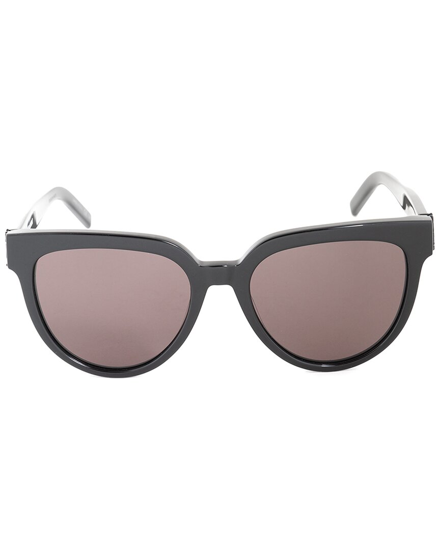 Saint Laurent | Womens | SL M28 54mm Sunglasses | Black | Dark Grey Tinted Lens