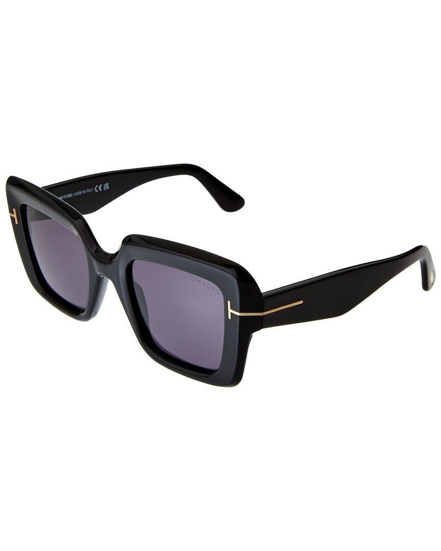Tom Ford | Womens | 5001A 50mm Sunglasses | Shiny Black | Smoke Lens