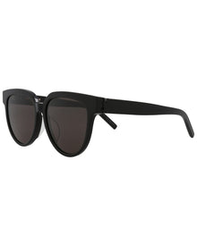 Saint Laurent | Womens | 16mm Sunglasses | Shiny Black | Black Tinted Lens