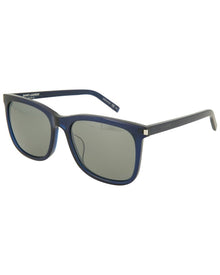 Saint Laurent | Womens | SL116K 58mm Sunglasses | Blue | Silver Lens