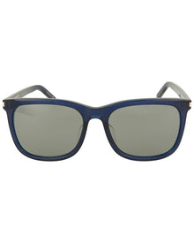 Saint Laurent | Womens | SL116K 58mm Sunglasses | Blue | Silver Lens