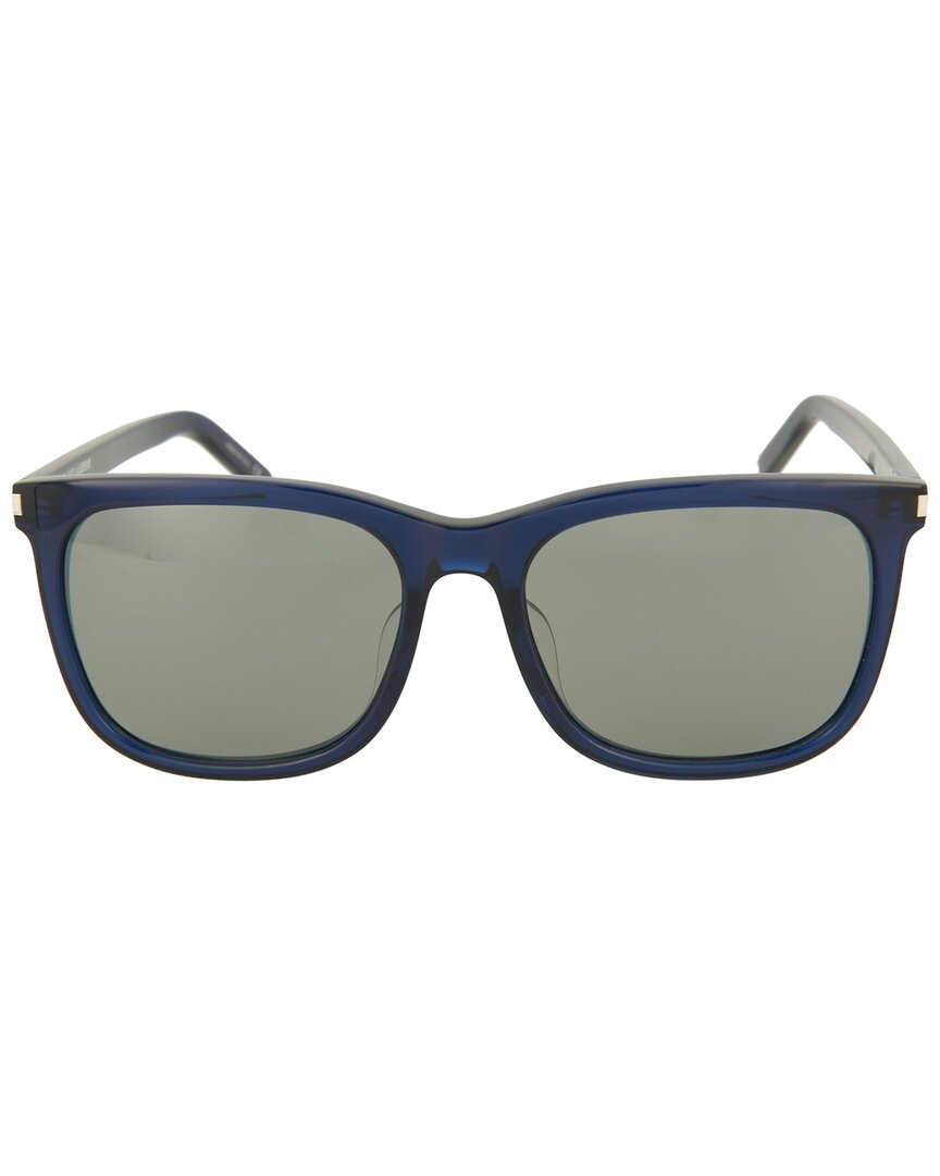 Saint Laurent | Womens | SL116K 58mm Sunglasses | Blue | Silver Lens