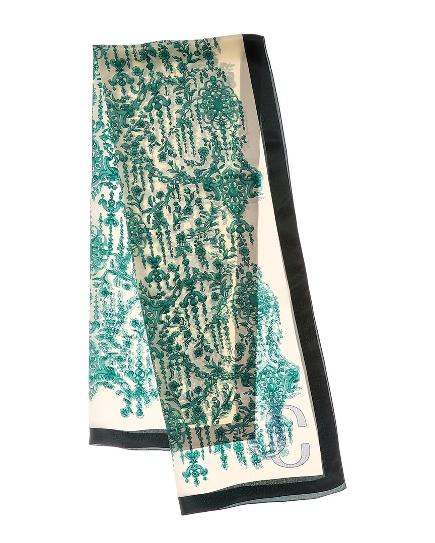 Jimmy Choo | Womens | Silk Scarf | Green