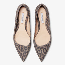Women | Rowan Flat - Leopard Suede | Taupe x Black