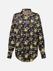 Chinese Style Jacquard Shirt | Black