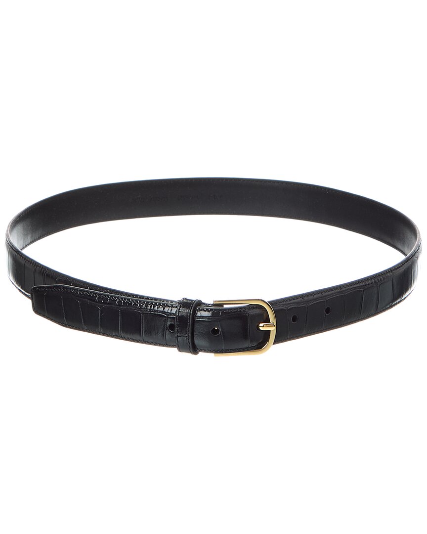 TOTEME | Womens | Croc-Embossed Leather Belt | Black