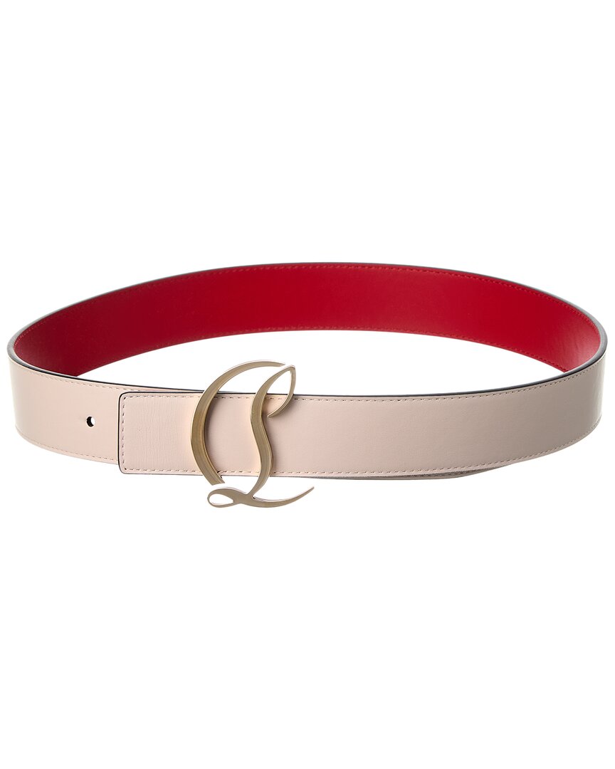 Christian Louboutin | Womens | CL Logo Leather Belt | Pink