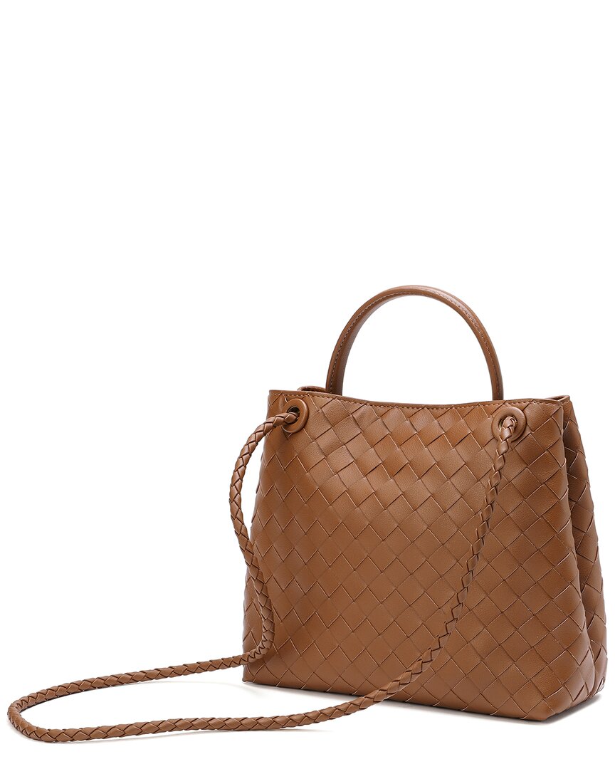 Tiffany & Fred Paris | Womens | Woven Leather Top Handle Bag | caramel