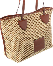 Marc Jacobs | Womens | Straw On Your Marc Canvas Tote | Beige