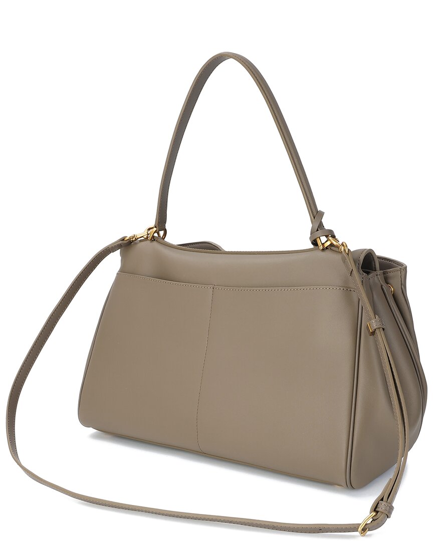 Tiffany & Fred Paris | Womens | Large Smooth Leather Tote | Khaki