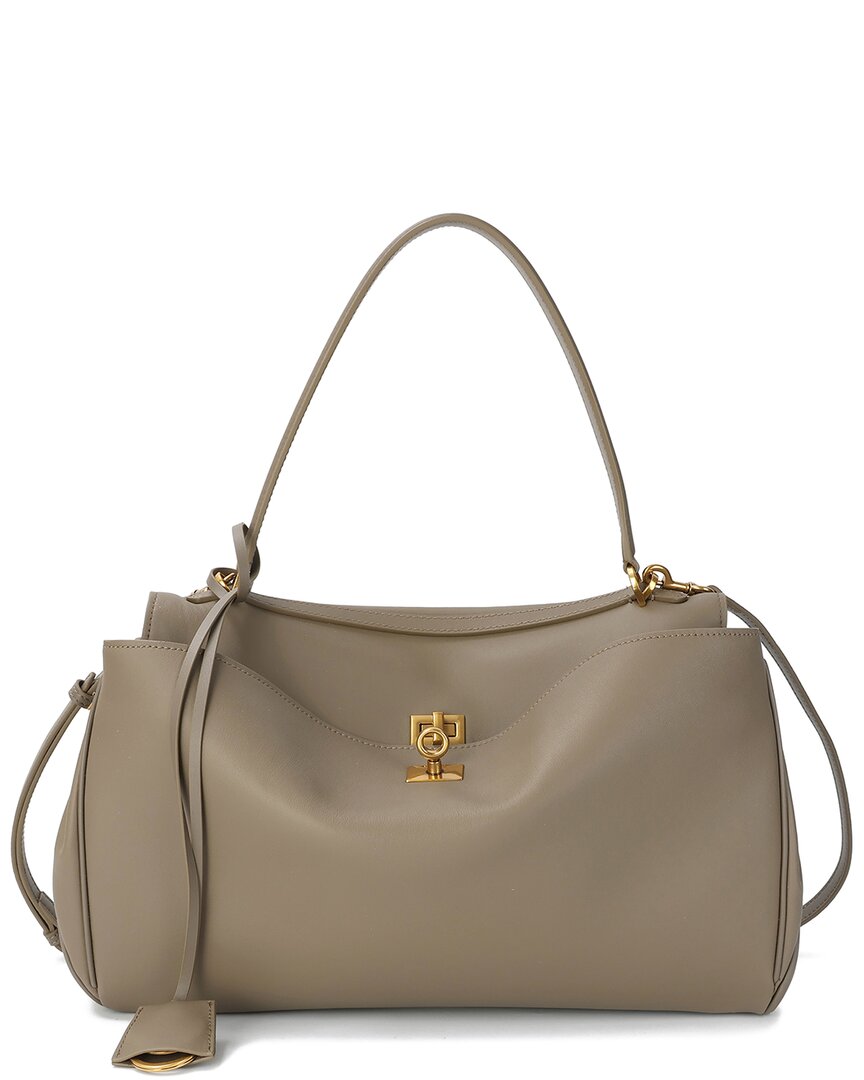 Tiffany & Fred Paris | Womens | Large Smooth Leather Tote | Khaki