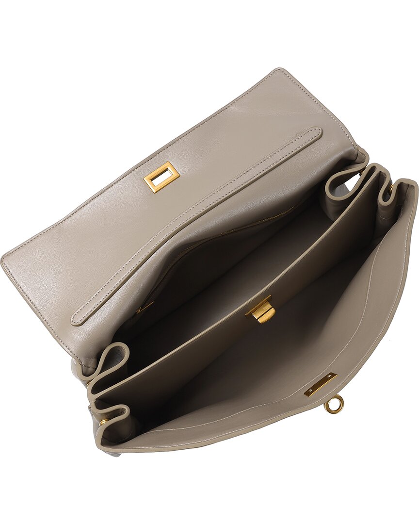 Tiffany & Fred Paris | Womens | Large Smooth Leather Tote | Khaki
