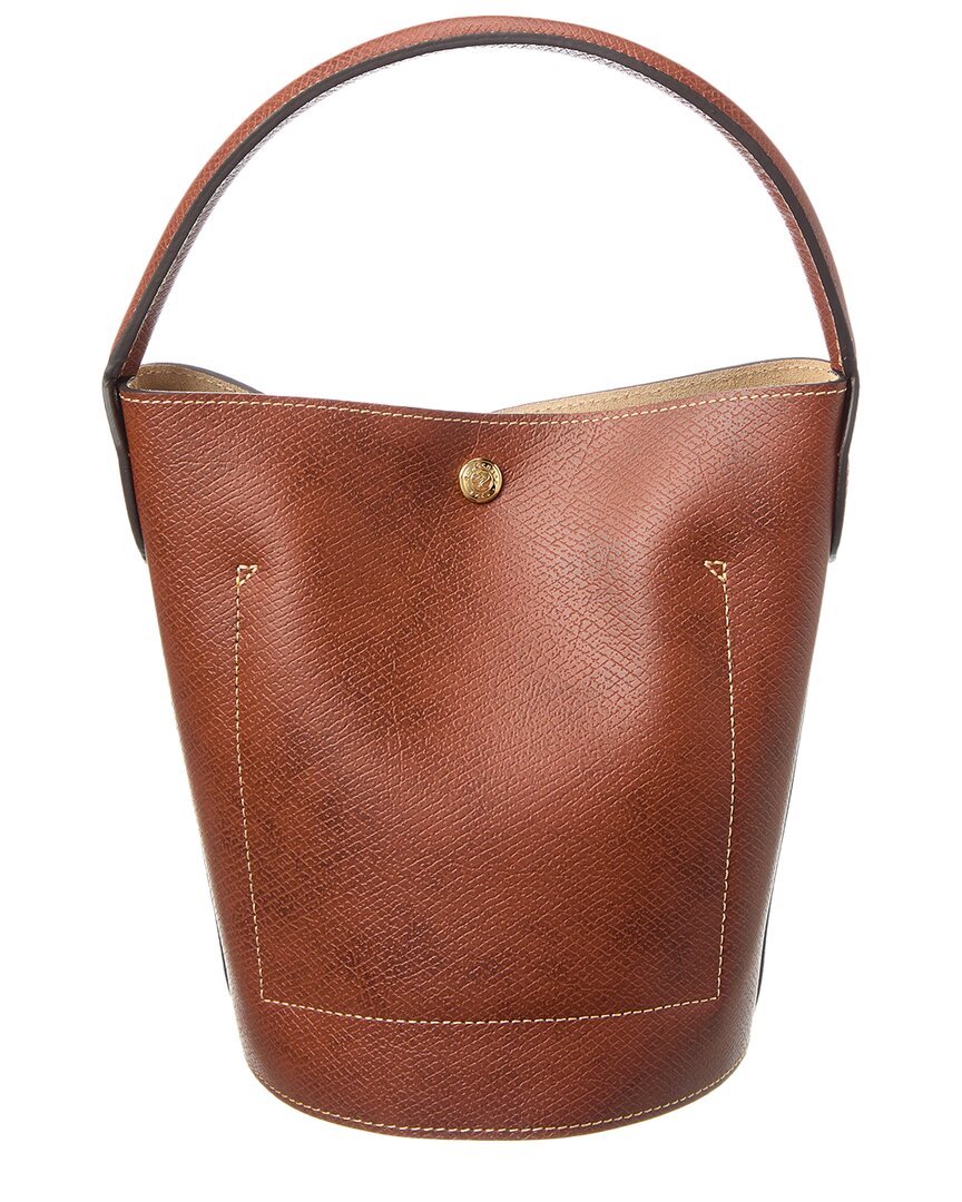 Longchamp | Unisex | epure Small Leather Bucket Bag | Brown