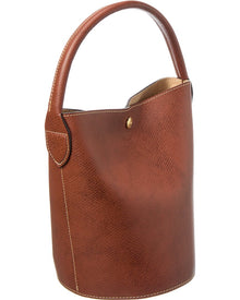 Longchamp | Unisex | epure Small Leather Bucket Bag | Brown