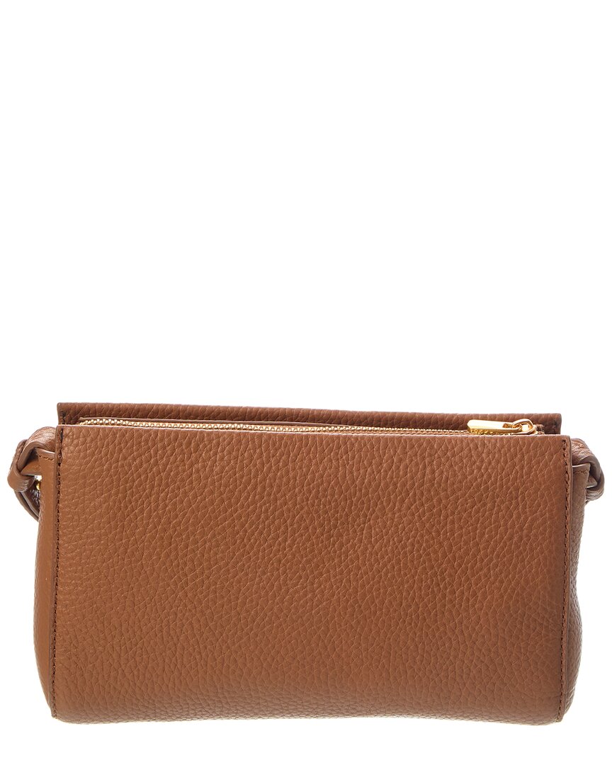 Vince | Unisex | Smyrna Wos Top Zip Leather Crossbody | Brown